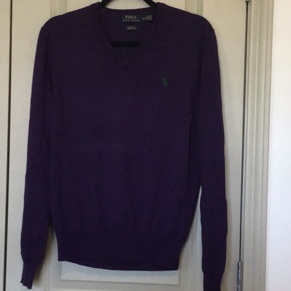 Polo by Ralph Lauren Purple V-Neck Sweater
